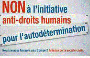Non à l'«initiative anti-droits humains»